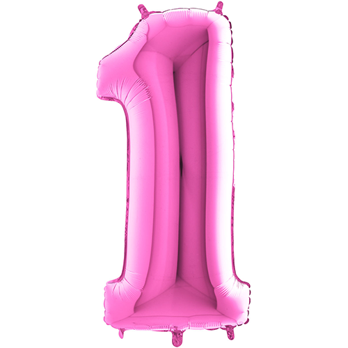 [G26011F-P] Chiffre '1' Fuchsia 26"  - Grabo