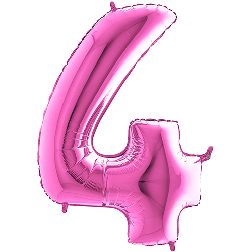 [G26014F-P] Chiffre '4' Fuchsia 26"  - Grabo