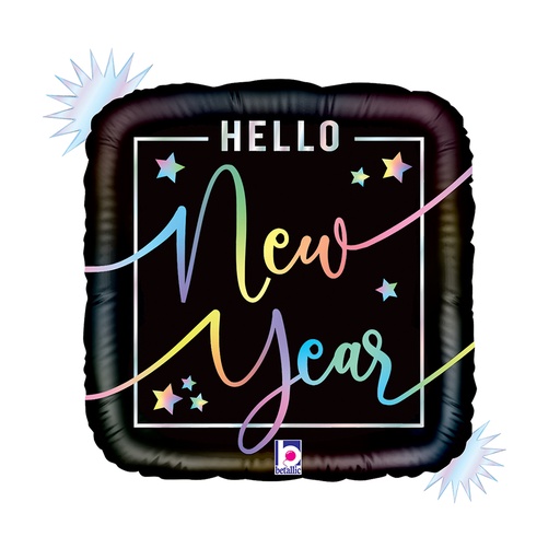 [G26027RH-P] Opal Hello New Year Rainbow Holo 18" - Grabo