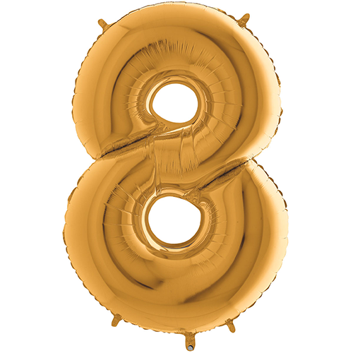 [G26028G-P] Chiffre '8' Dorée 26"  - Grabo