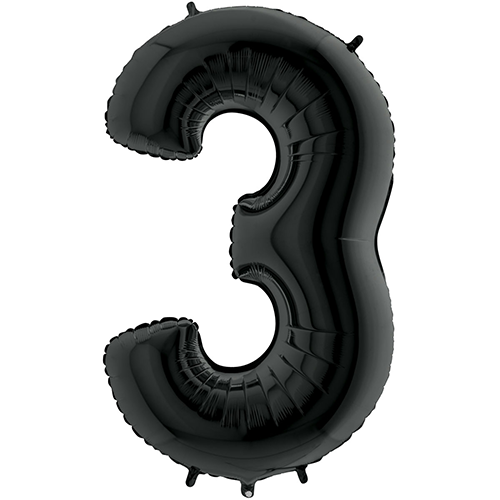 [G26043K-P] Chiffre '3' Noir 26"  - Grabo