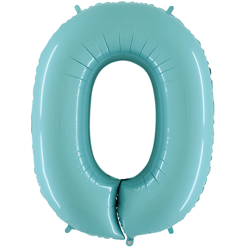 [G26060PB-P] Chiffre '0' Bleu Pastel 26"  - Grabo