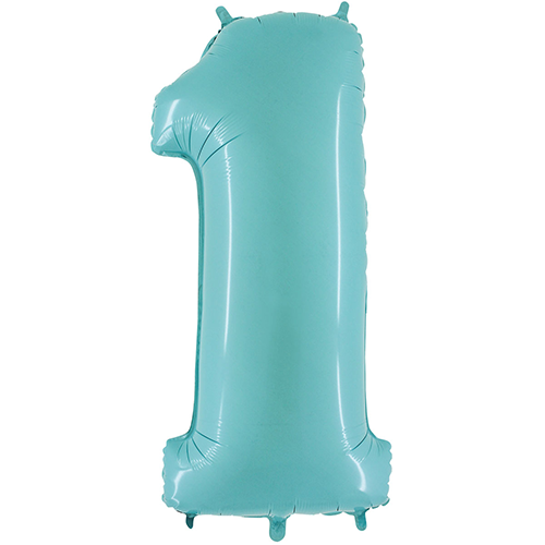 [G26061PB-P] Chiffre '1' Bleu Pastel 26"  - Grabo
