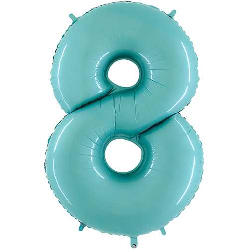 [G26068PB-P] Chiffre '8' Bleu Pastel 26"  - Grabo