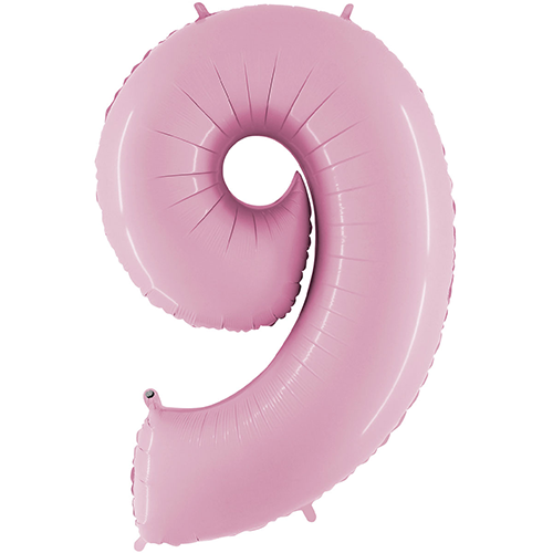 [G26079PP-P] Chiffre '9' Rose Pastel 26"  - Grabo