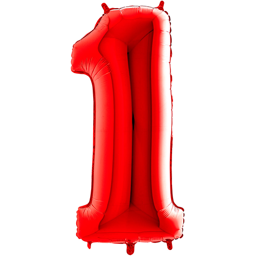 [G26081R-P] Chiffre '1' Rouge 26"  - Grabo