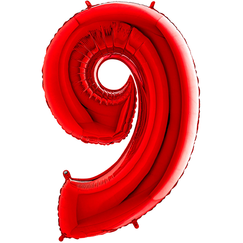 [G26089R-P] Chiffre '9' Rouge 26"  - Grabo