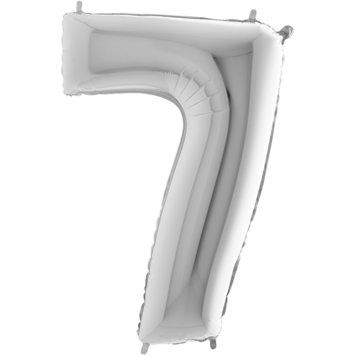 [G26097S-P] Chiffre '7' Argent 26"  - Grabo
