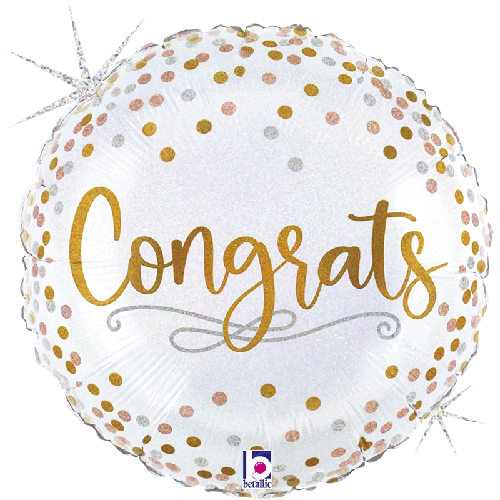 [G26182GH-P] Congrats Confetti 18" - Grabo