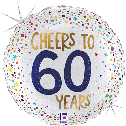 [G26217GH-P] Cheers To 60 Years 18" - Grabo