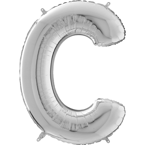 [G26229S-P] Lettre "C" Argent 26" - Grabo