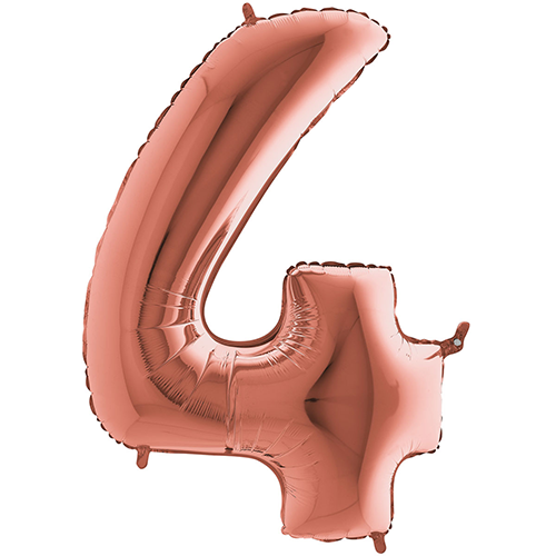 [G262304RG-P] Chiffre '4' Rose Dorée 26"  - Grabo