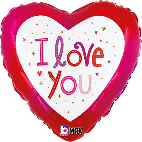 [G26237P-P] Love You Sparkles 18" - Grabo