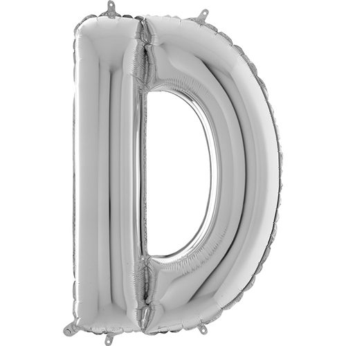 [G26239S-P] Lettre "D" Argent 26" - Grabo