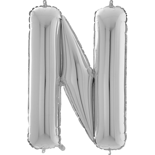 [G26339S-P] Lettre "N" Argent 26" - Grabo