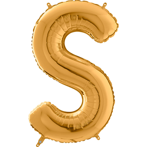 [G26382G-P] Lettre "S" Or 26" - Grabo