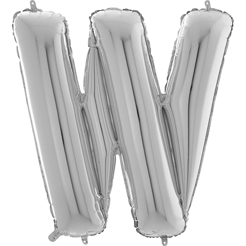 [G26429S-P] Lettre "W" Argent 26" - Grabo