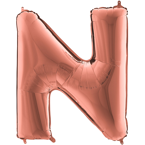 [G3323RG-P] Lettre "N" Rose Gold 40" - Grabo