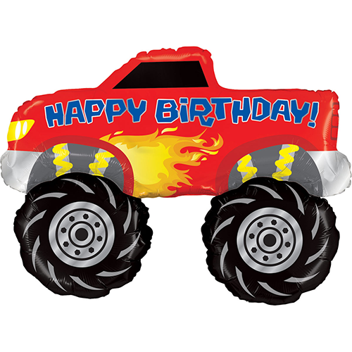 [G35141-P] Monster Truck Birthday 40" - Grabo