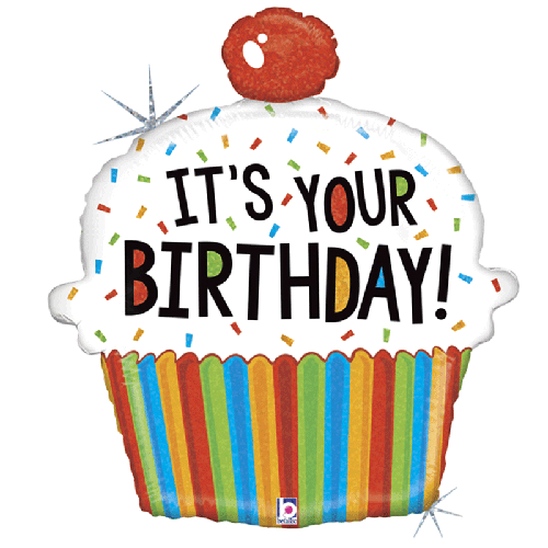 [G35678H-P] It'S Your Birthday Cupcake 31" - Grabo