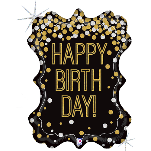 [G35965GH-P] Metallic Birthday Frame 34" - Grabo