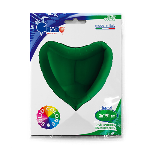 [G36011DGR-P] Coeur Vert Fonce 36" - Grabo