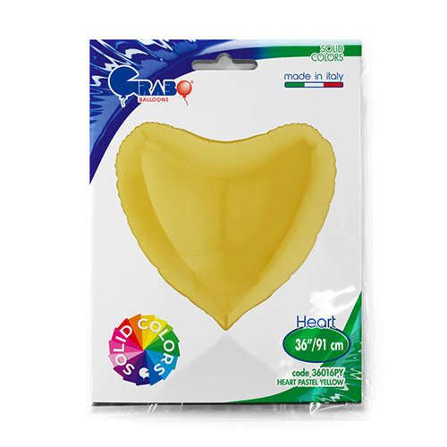 [G36016PY-P] Coeur Pastel Yellow 36" - Grabo
