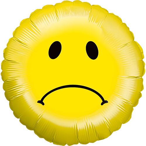 [G36029-P-FR] Sad Face 18" - Grabo