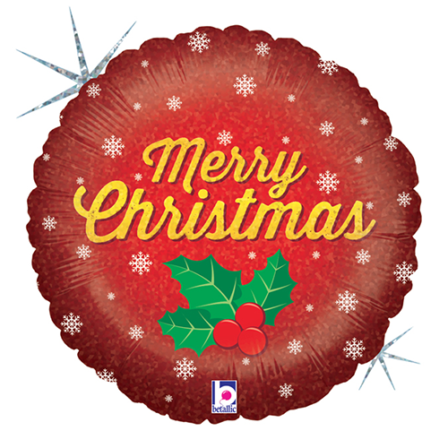 [G36067H-P] Golden Christmas Holographic 18" - Grabo