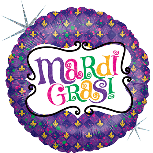 [G36094H-P] Mardi Gras  Celebration Holo 18" - Grabo - FDS