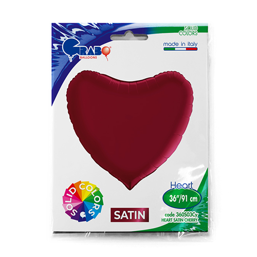 [G360S03CY-P] Coeur Satin Cerise 36" - Grabo