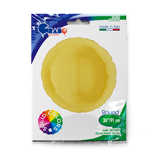 [G36116PY-P] Rond Pastel Jaune 36" - Grabo