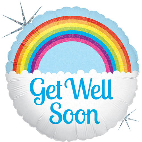 [G36153H-P] Get Well Soon Rainbow 18" - Grabo