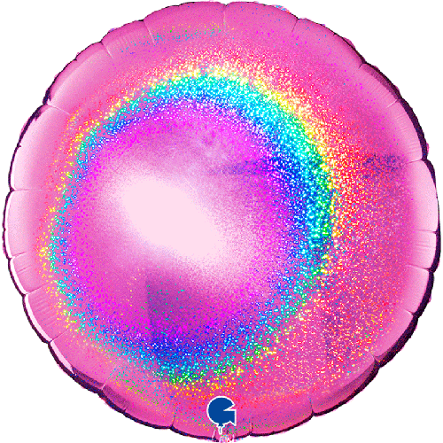 [G36161GHF] Rond Glitter Holographic Fuchsia 36" Vrac - Grabo - FDS
