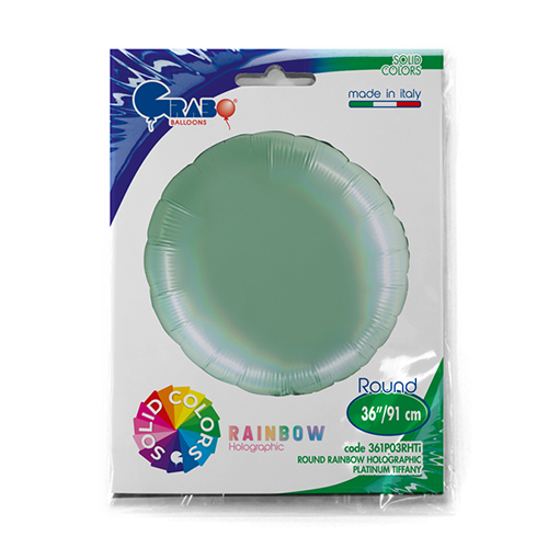 [G361P03RHTI-P] Rond Holo Tyffany Platine 36" - Grabo