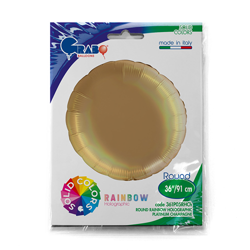 [G361P05RHCH-P] Rond Holo Champagne Platine 36" - Grabo