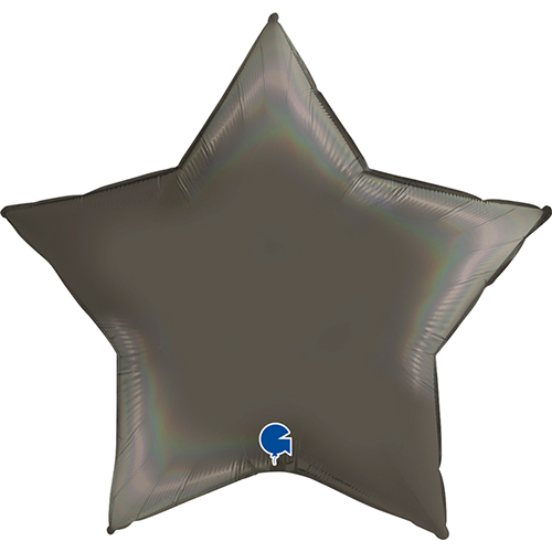 [G362P00RHGY] Étoile Holo Gris Platine 36" Vrac - Grabo
