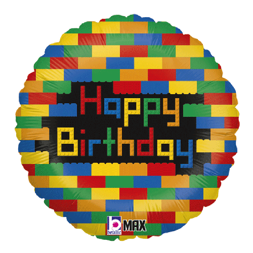 [G36557P-P] Birthday Blocks 18" - Grabo