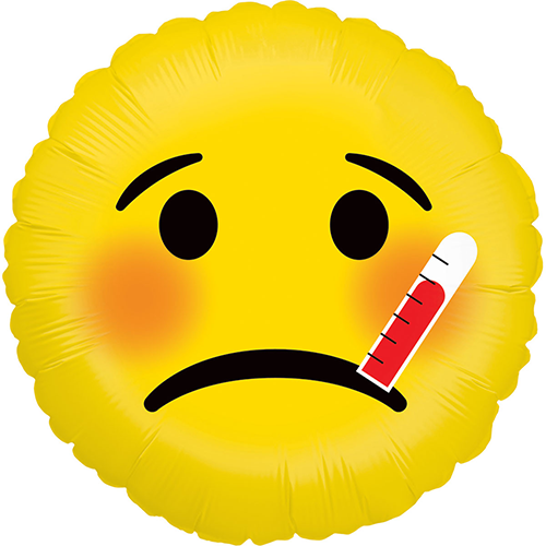 [G36581P-P] Emoji Sick (Malade) 18" - Grabo
