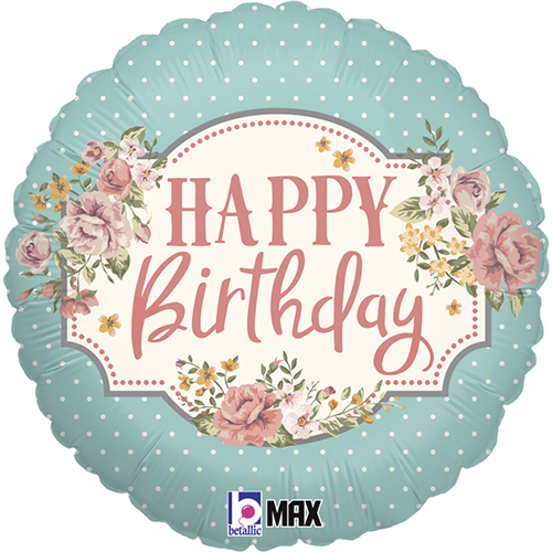 [G36885P-P-FR] Vintage Birthday 18" - Grabo