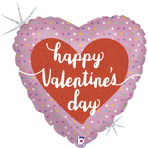 [G36925GH-P] Pastel Dots Valentine 18" - Grabo