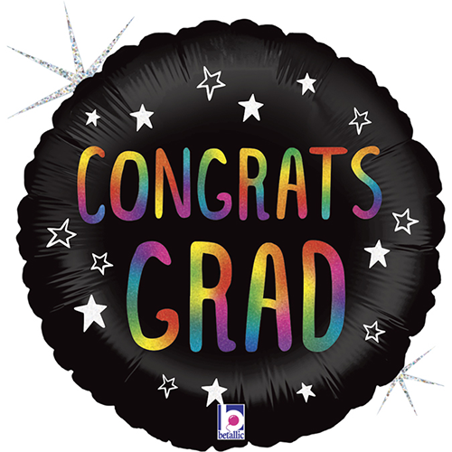 [G36943GH-P] Rainbow Congrats Grad 18" - Grabo