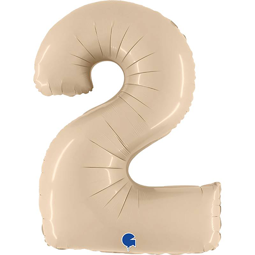 [G400200SCR-P] Chiffre '2' Satin Cream 40" - Grabo