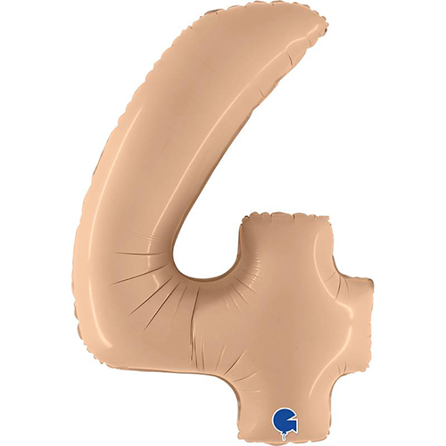 [G400400SNU-P] Chiffre '4' Satin Nude 40" - Grabo