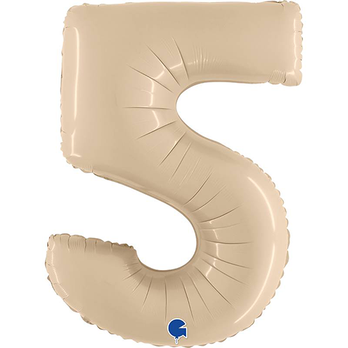[G400500SCR-P] Chiffre '5' Satin Cream 40" - Grabo
