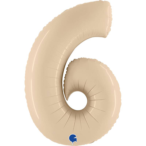[G400600SCR-P] Chiffre '6' Satin Cream 40" - Grabo