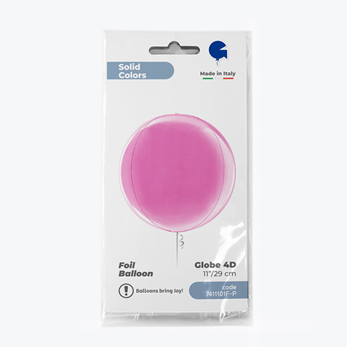 [G7411101F-P] Globe 11" Uni Fuchsia 4D Pkgd - Grabo