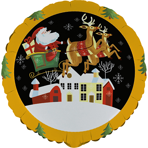 [G78030-P] Santa In Sleigh 18" - Grabo - FDS