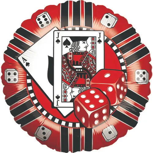 [G86268-P] Casino Chip Rond 18" - Grabo