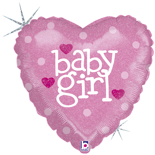 [G86602H-P] Baby Heart Girl Holo 18" - Grabo
